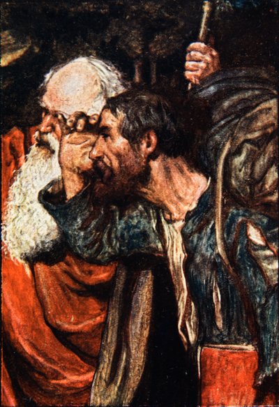 &39;Você vê o portão do wicket&39;, ilustração de &39;The Pilgrim&39;s Progress&39;, de John Bunyan, contada por Mary Macgregor, publicada por TC e EC Jack, 1907 de John Byam Liston Shaw